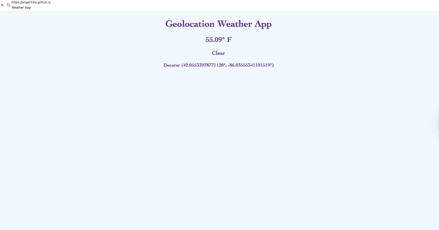 Geolocation Weather App